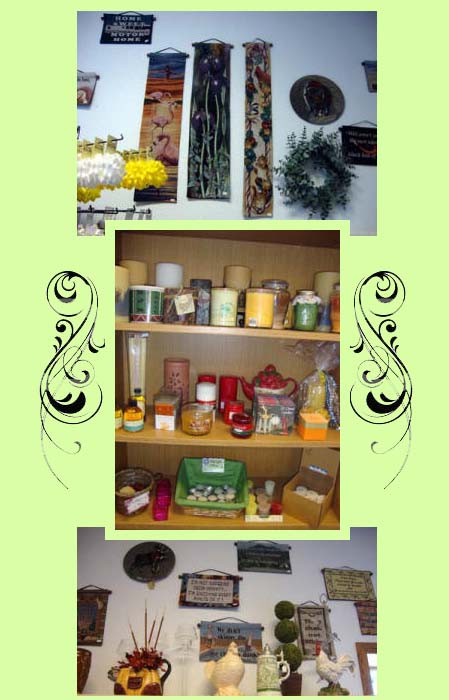 Tapestries, candles and collectibles