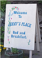 Welcome Sign to Gerry's B&B