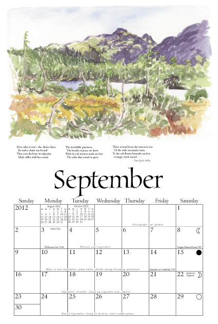 starrigavan calendar watercolor